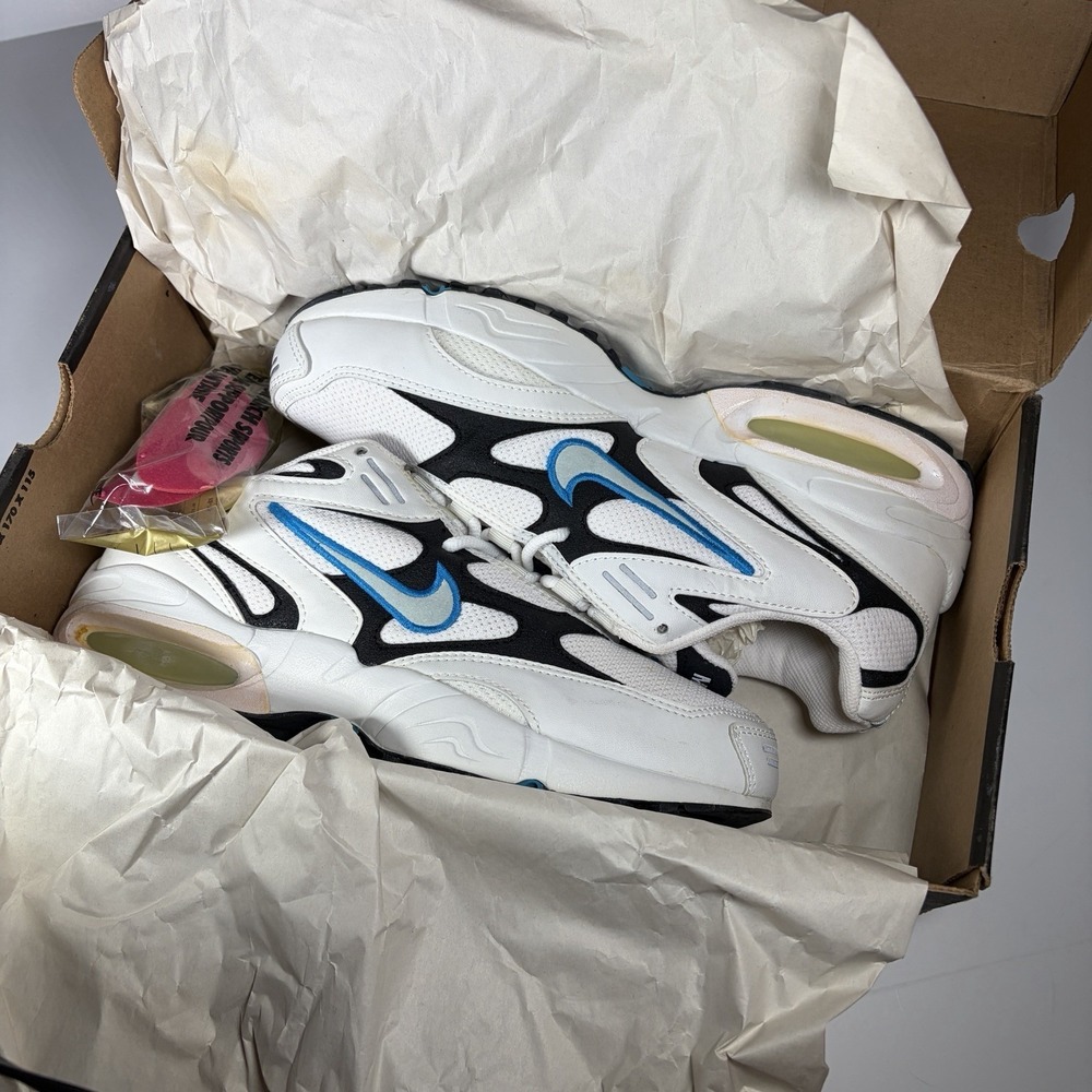 Size 11 Wmns 1998 Nike Air Max Triax White Tidal Blue‎ Sneakers 105105-141